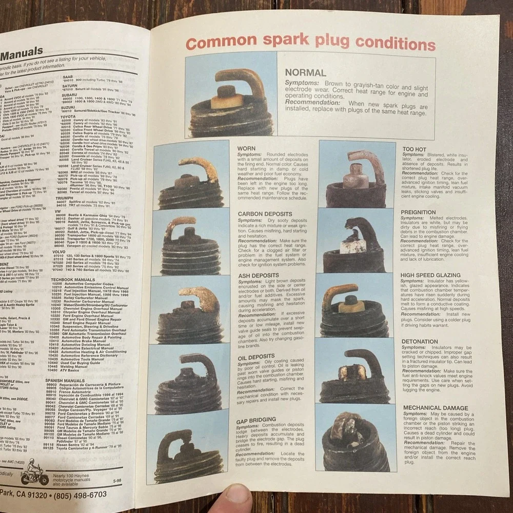 Haynes Repair Manual 1231 Dodge Caravan Voyager Town‎ & Country Repair 1984-1995